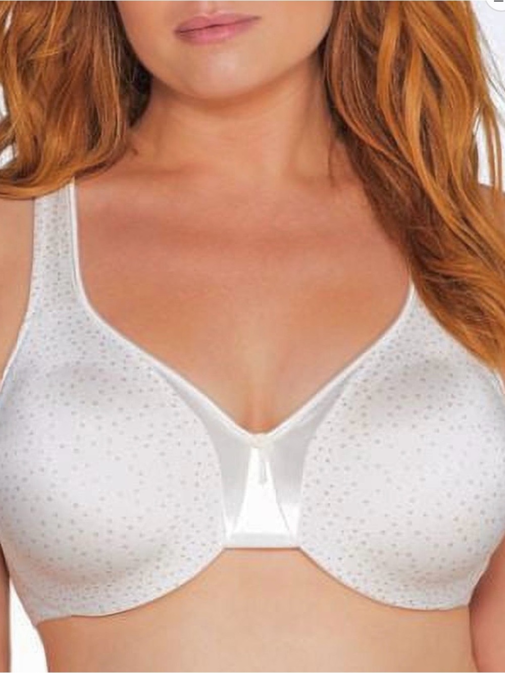 Olga Signature Support Cushion Underwire Unlined Full-Coverage Bra PolkaDot 40DD